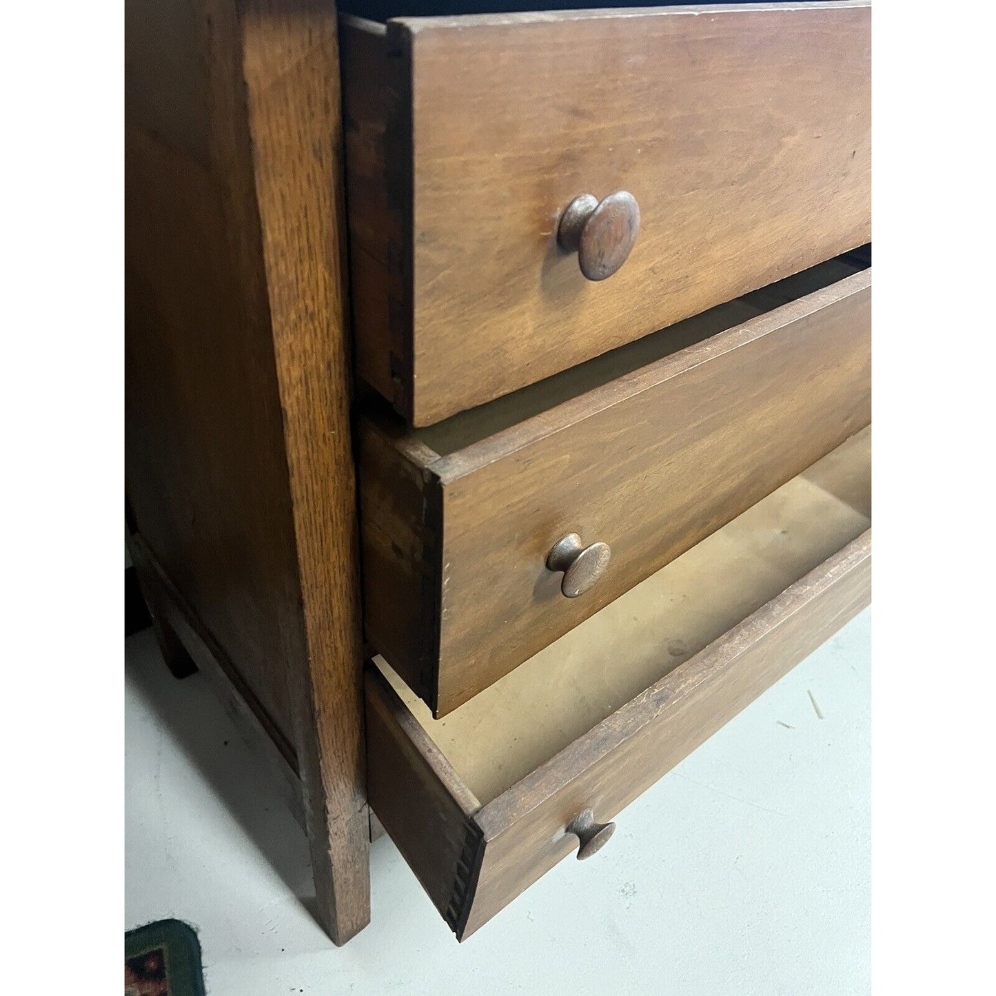 Antique 3 Drawer Dresser With Mirror