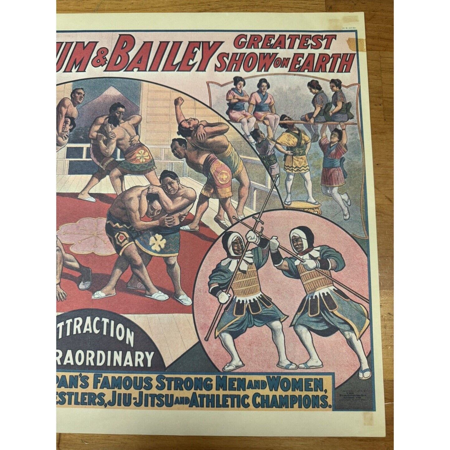 1914 The Barnum & Bailey Greatest Show On Earth Litho Poster