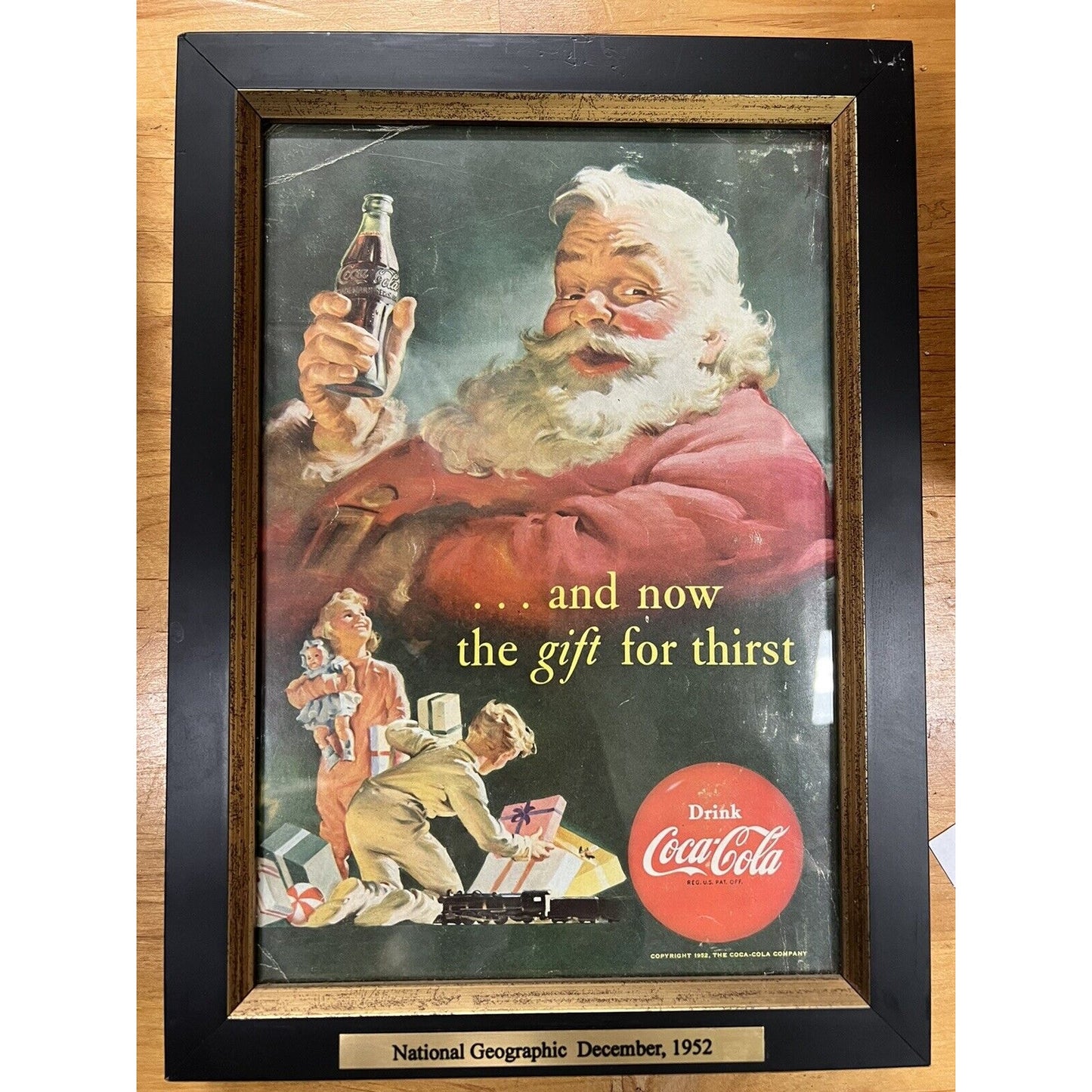 Vintage National Geographic Holiday Advertising print for Coca Cola 1952