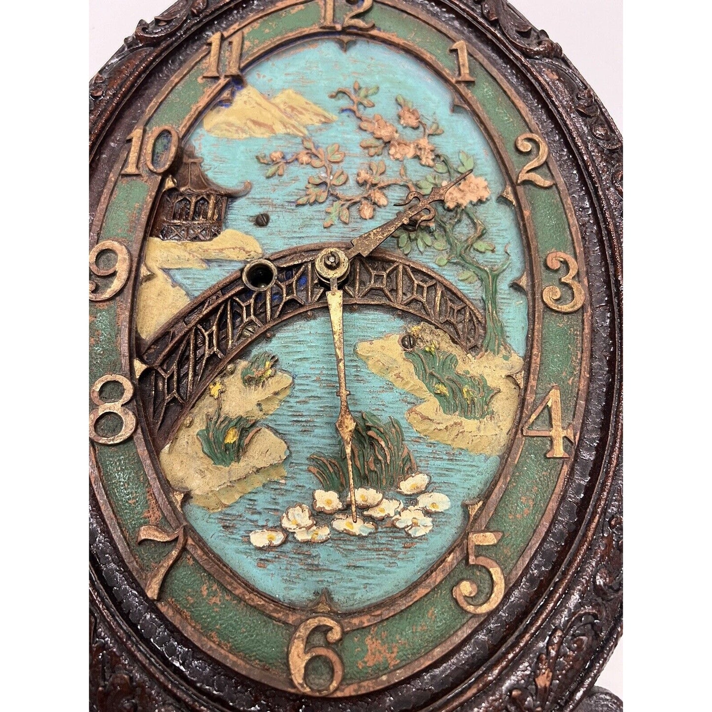 Antique LUX “Blossom Time” Novelty Wall Clock 1920s.