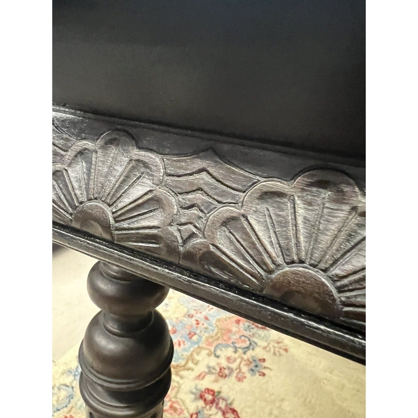 Antique Heavy Carved Dining Table