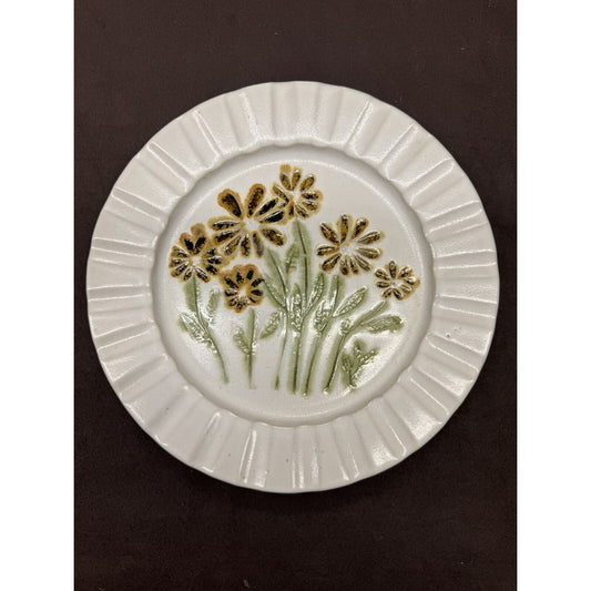 Vintage MCM Bennington Potters Vermont *1653 Plate W/ Daisies