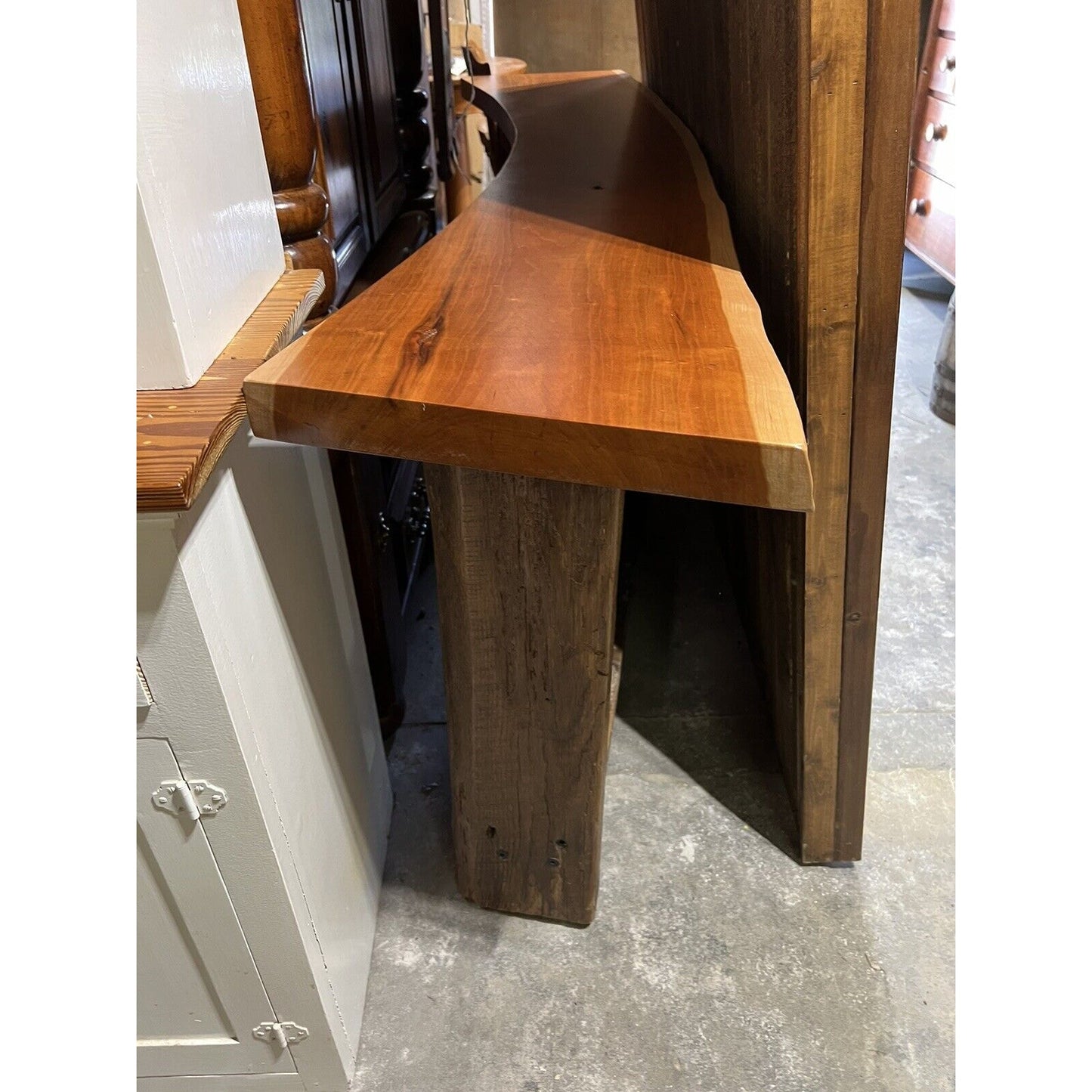 Live Edge Curved Sofa Table