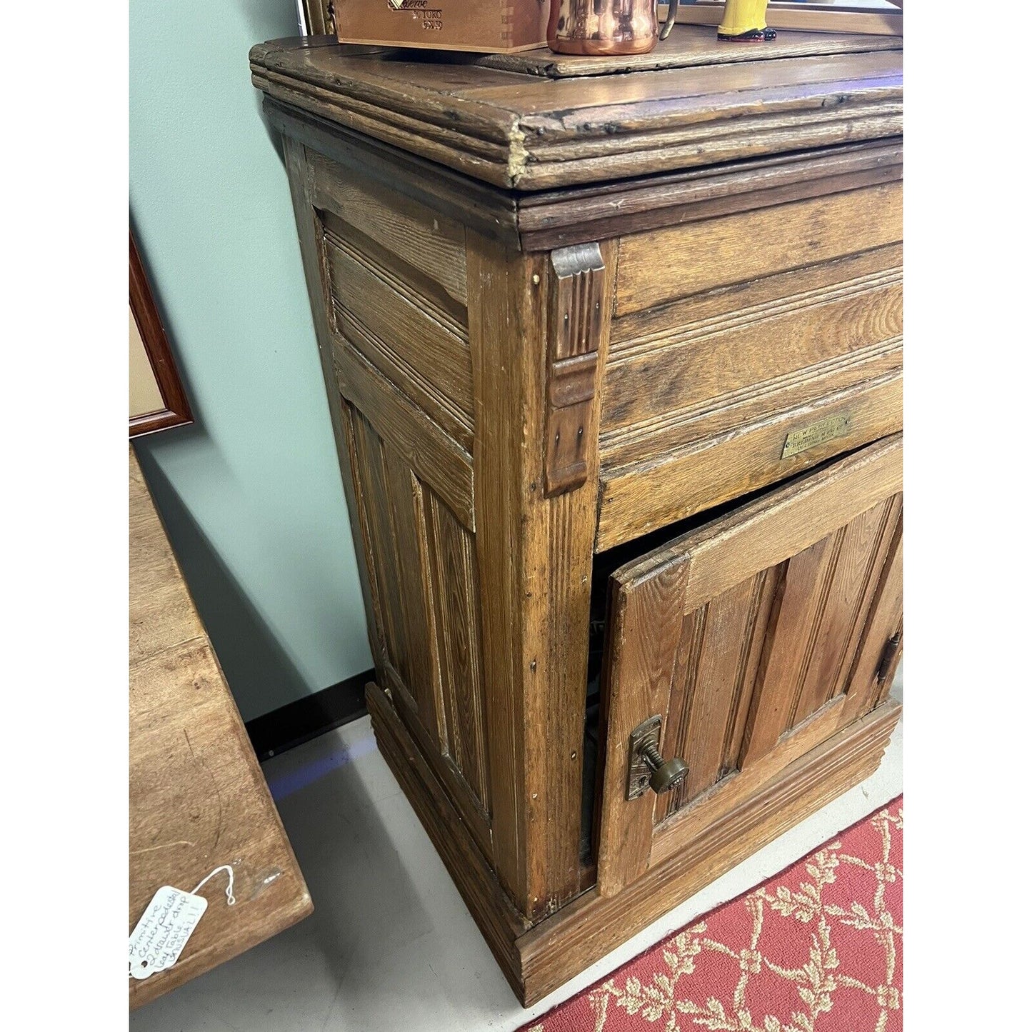 Antique Belding New Perfection Oak Icebox