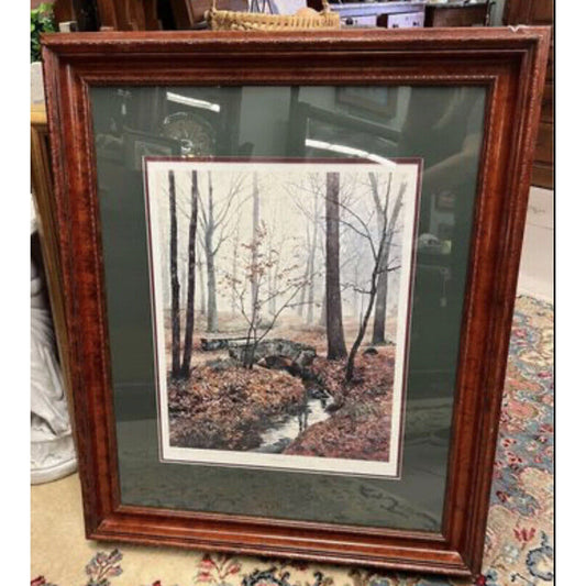 William Mangum “Serenity” Limited Edition Signed Print. River Forest Landscape