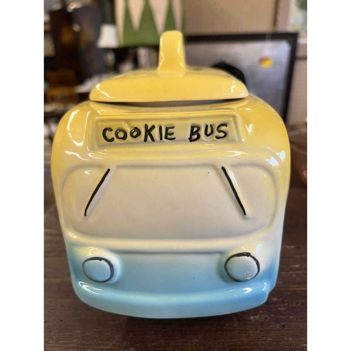 RARE Vintage 1950s Cookieville Bus Co. Cookie Jar Cardinal USA