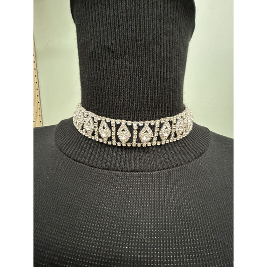 Vintage Rhinestone Choker Necklace