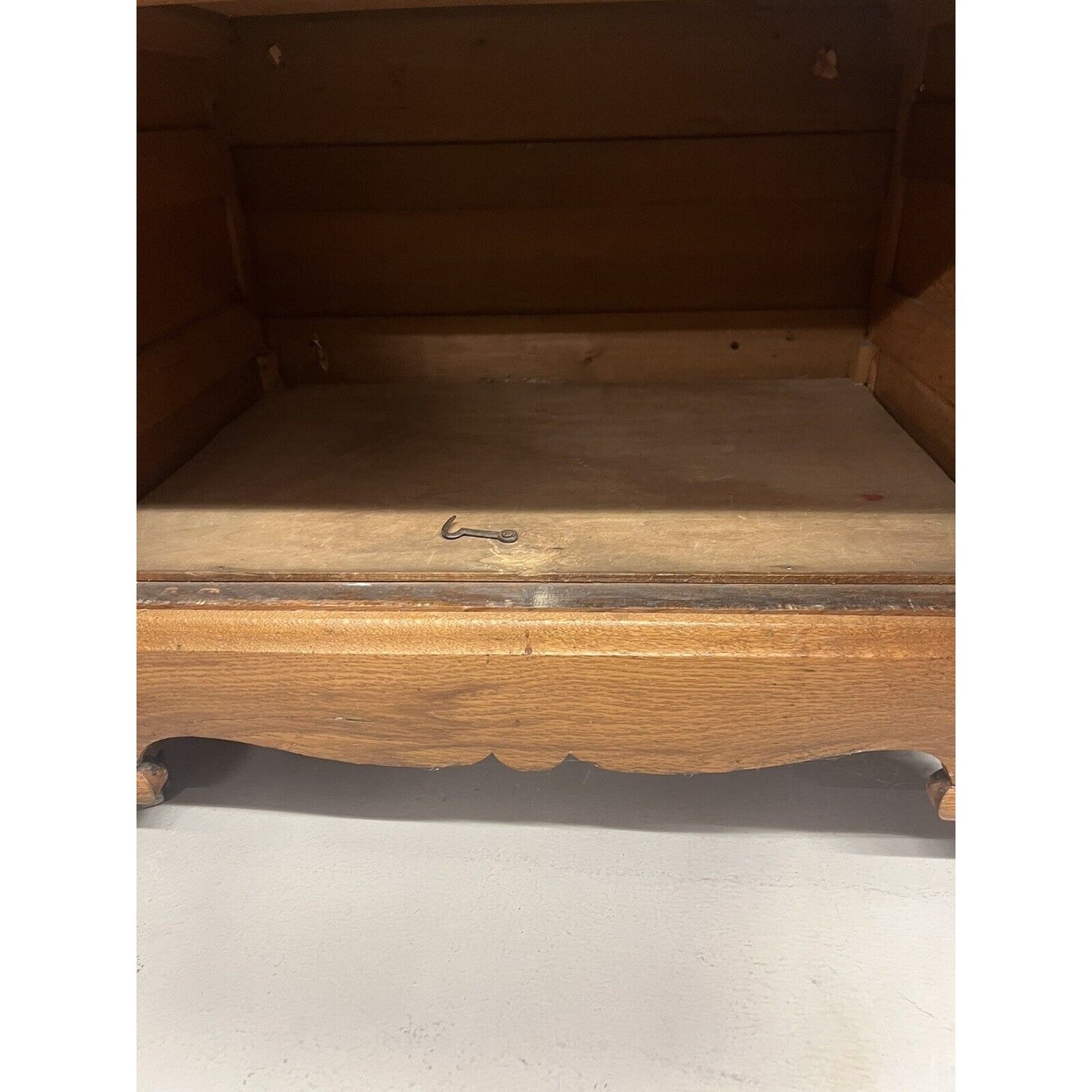 Antique Wash Stand w/2 Drawers, Lower Cabinet And Carved Doors