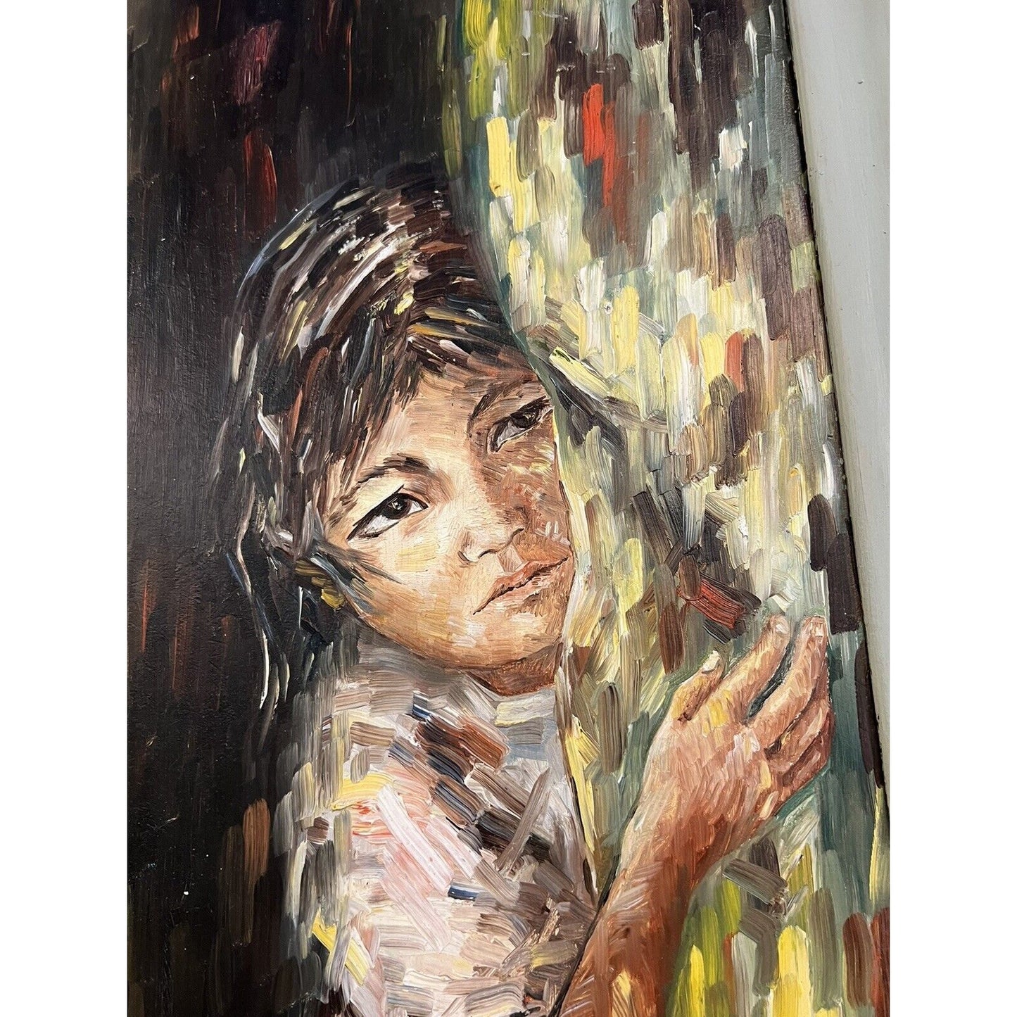 Original Oil On Board Impressionist Style Portrait Of Yang Gui By Heidi 12 66