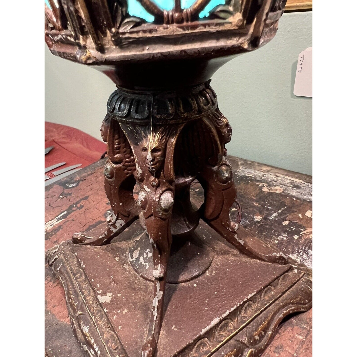 1926 Art Deco Urn Newel Post Miller Epergne Lamp