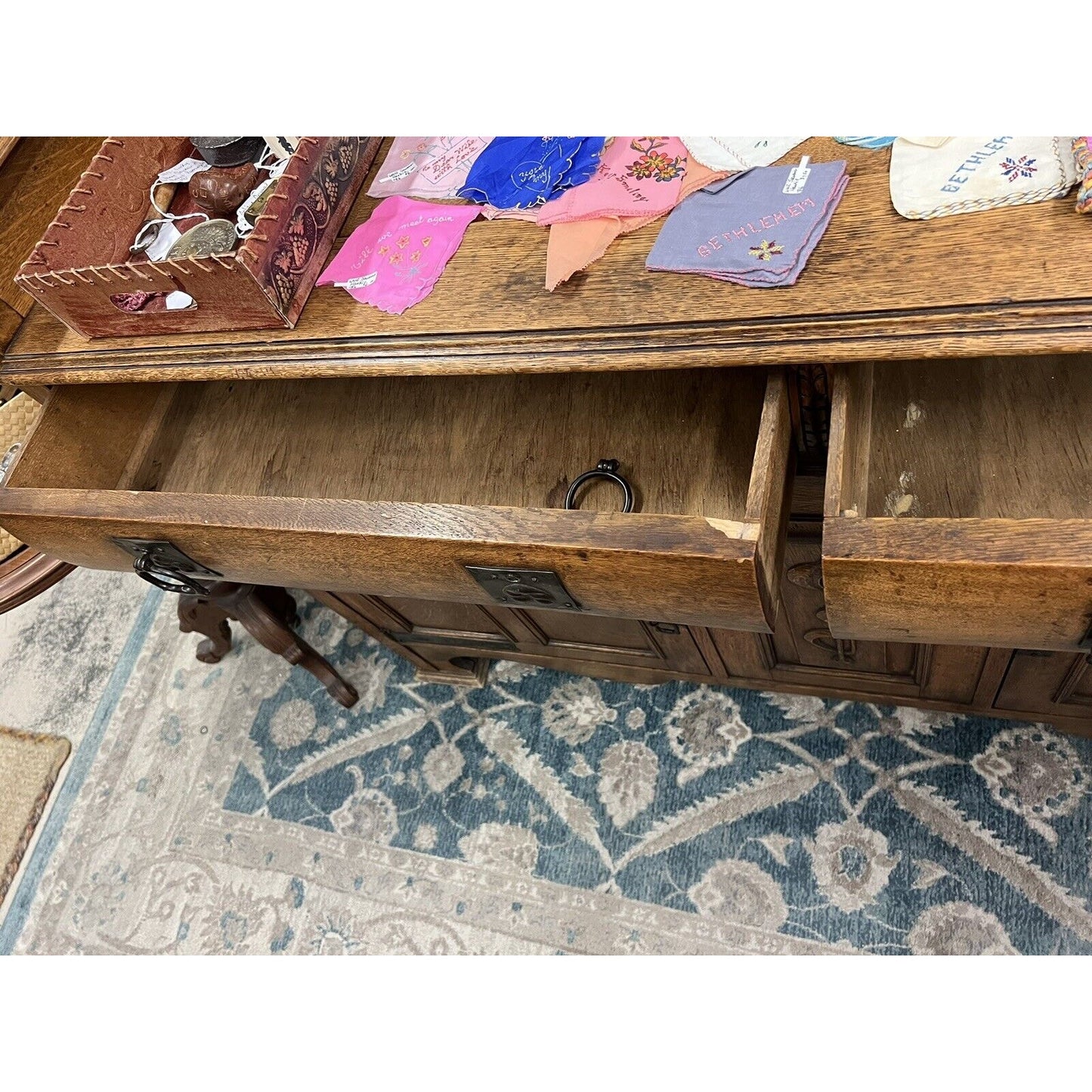 Antique Maple & Co. Arts & Crafts Style Sideboard Buffet Large Piece