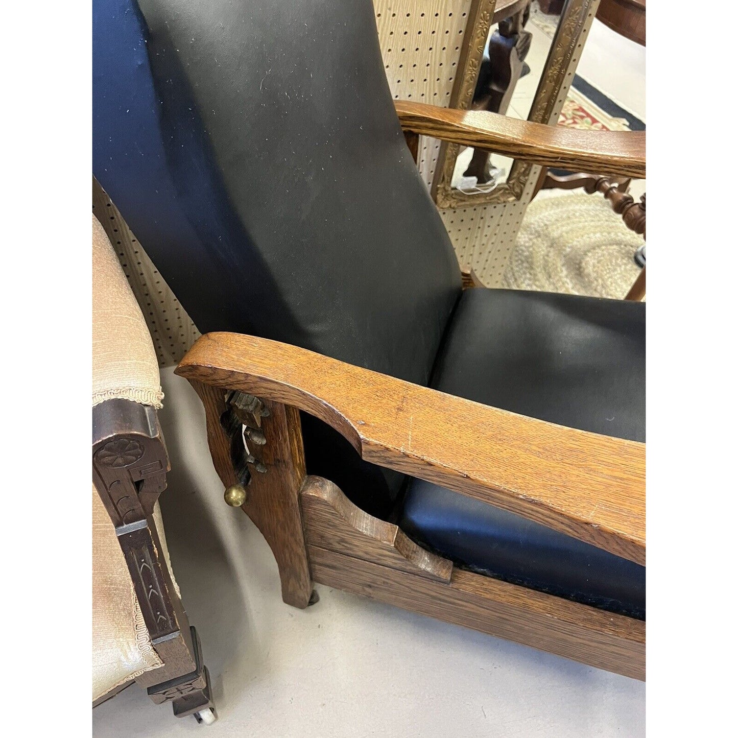 1900s Oak Morris Reclining Chair By C.F. Streit Mfg. Co.