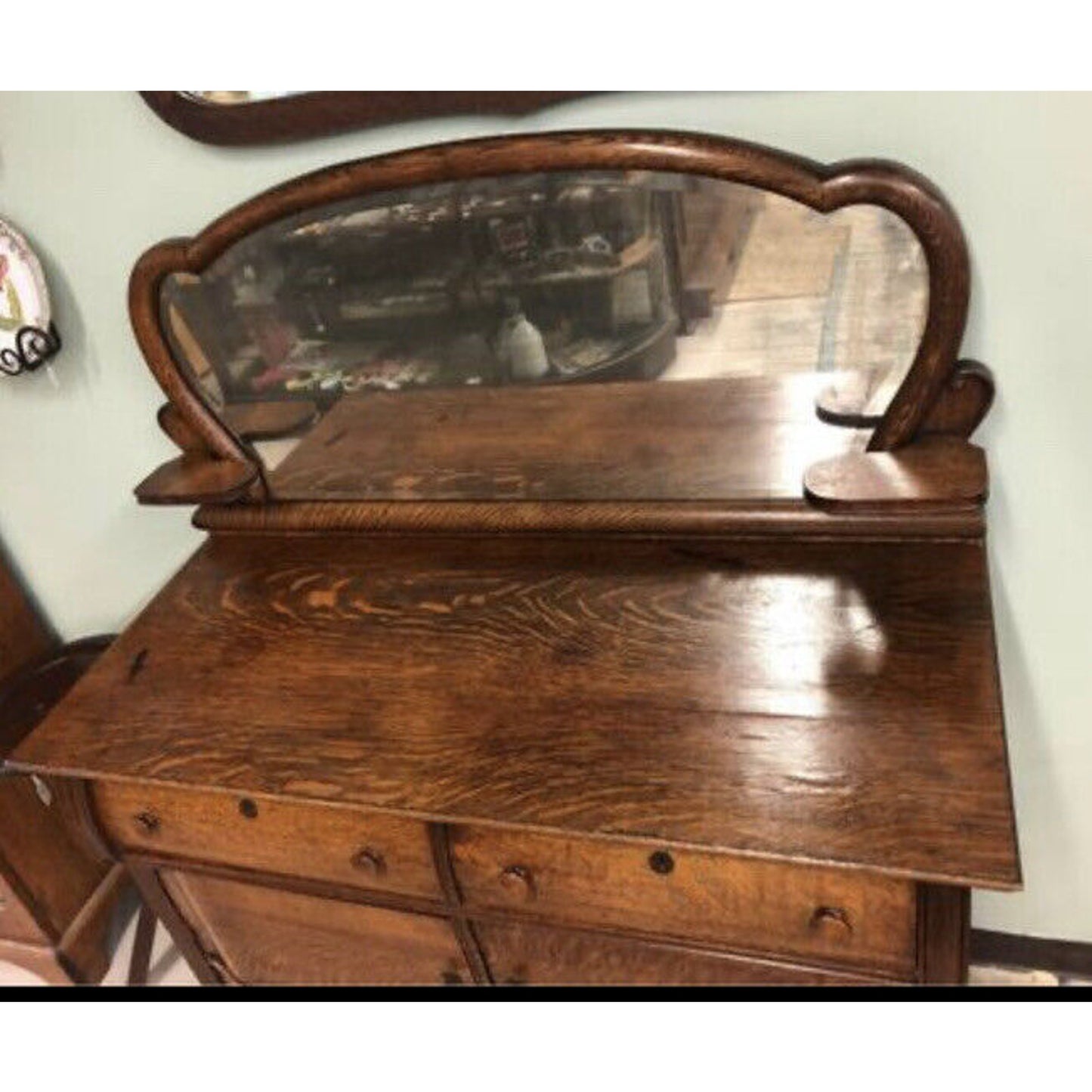 Victorian Server with Beveled Mirror