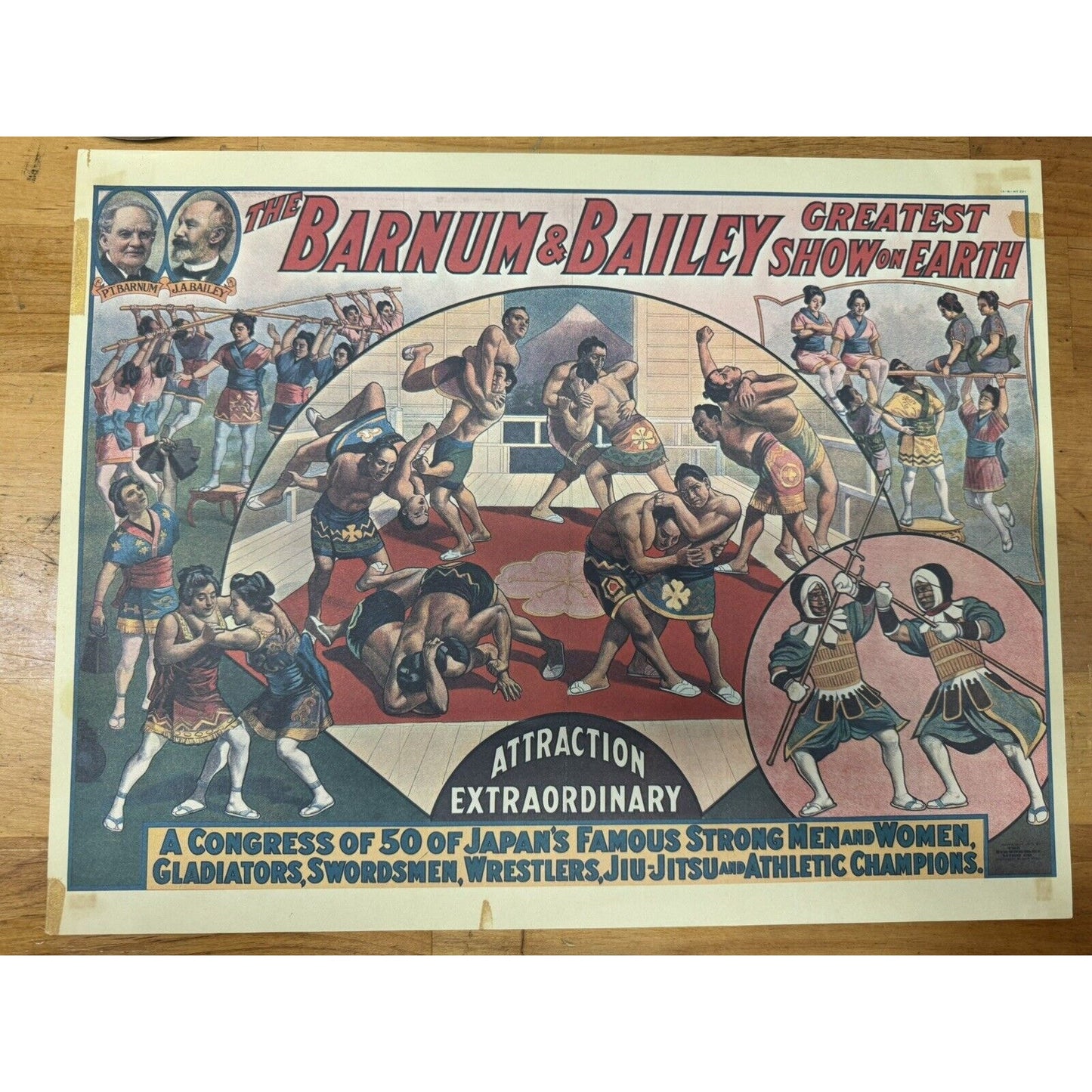 1914 The Barnum & Bailey Greatest Show On Earth Litho Poster