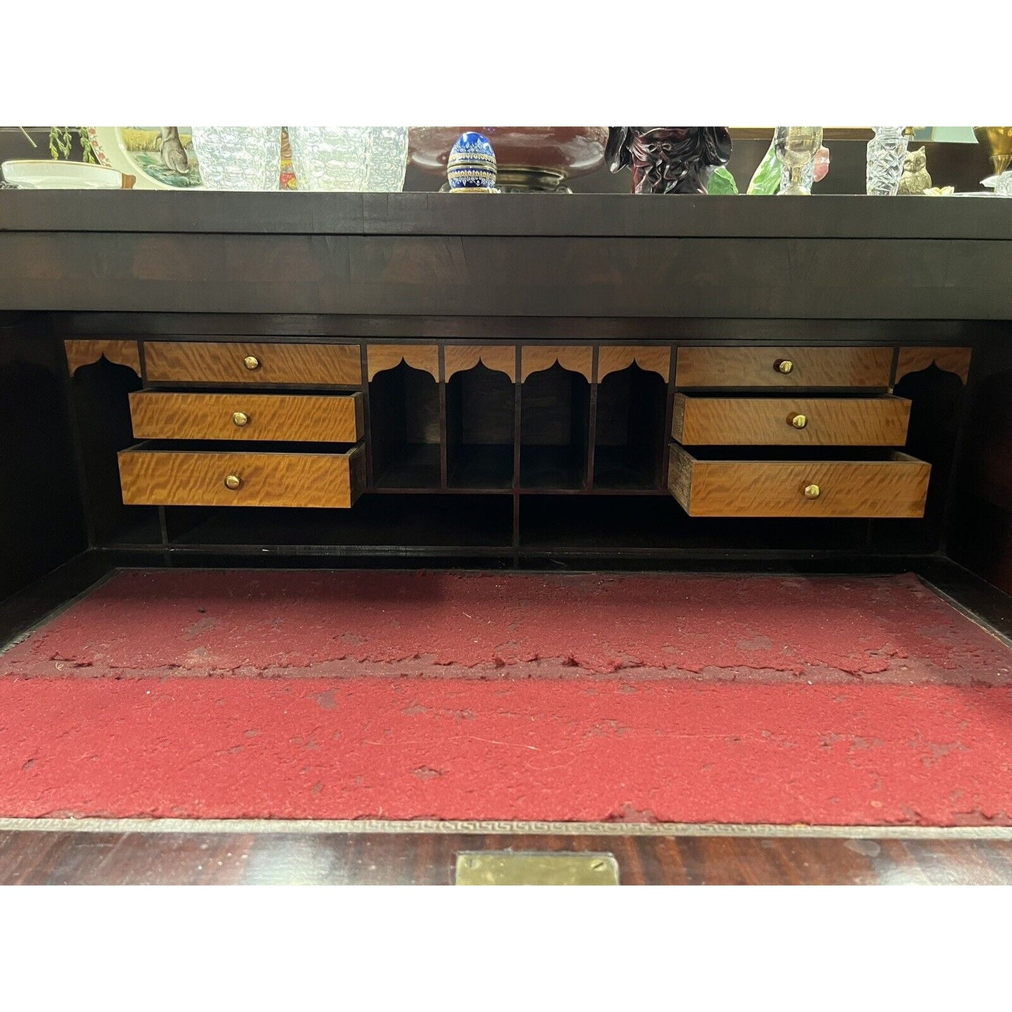 1850s Cherry Sheridan Sideboard Buffet With Butler Desk Unique Piece