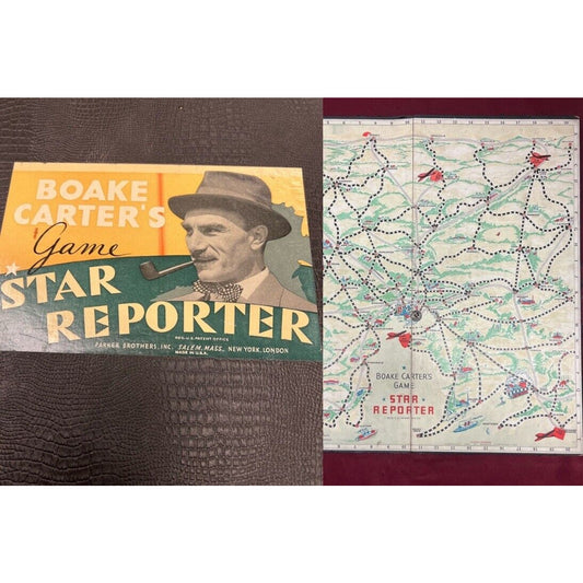 1937 Boake Carter’s Game Star Reporter Game Board