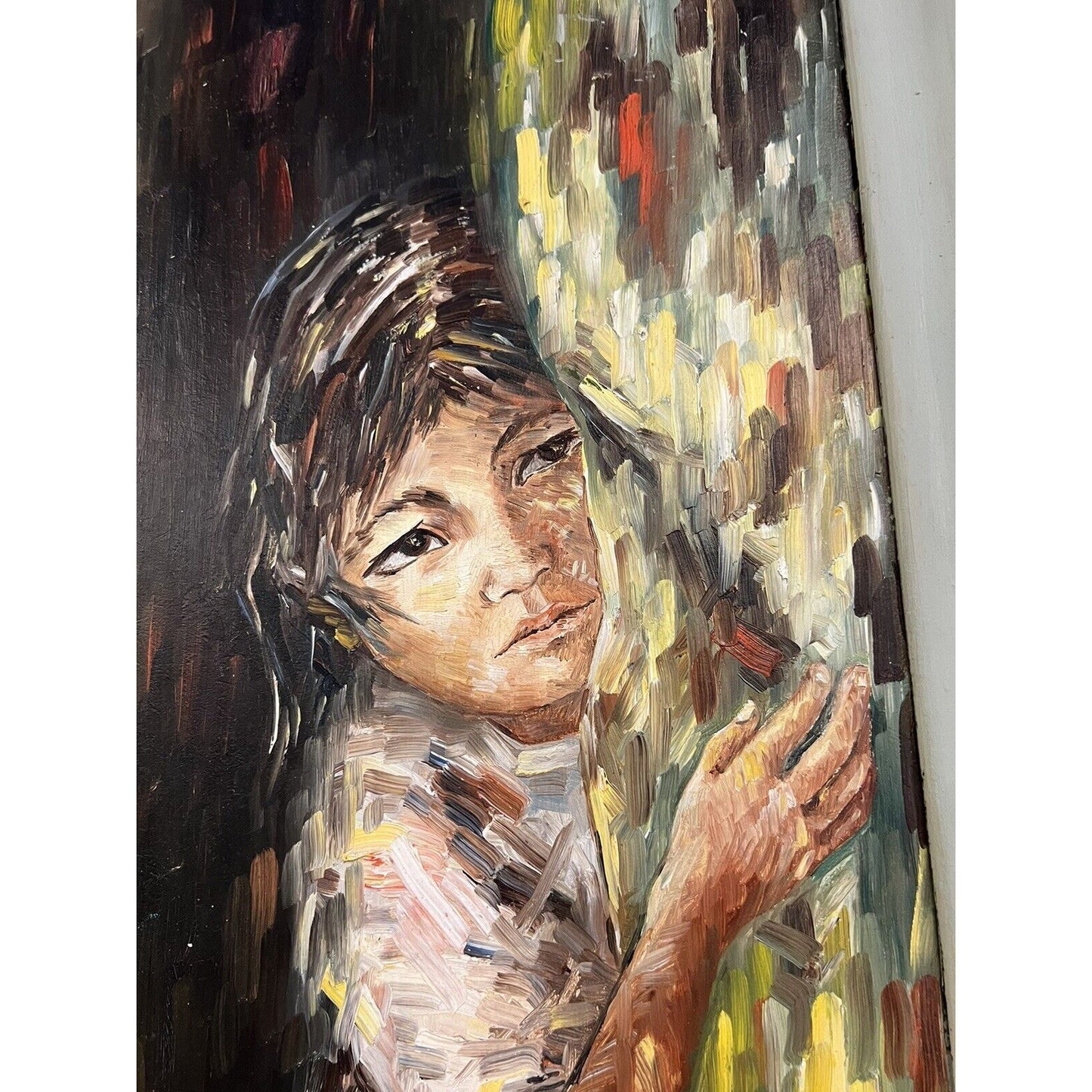 Original Oil On Board Impressionist Style Portrait Of Yang Gui By Heidi 12 66