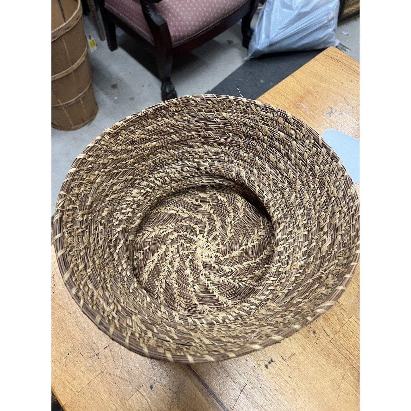 Antique Native American Folk Art Long Pine Needle Basket Lot