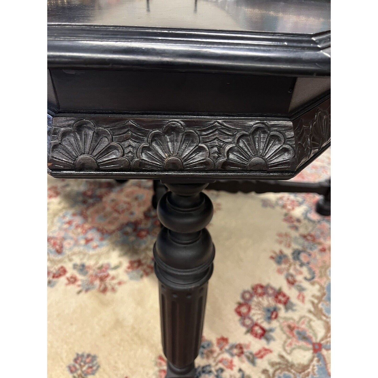 Antique Heavy Carved Dining Table