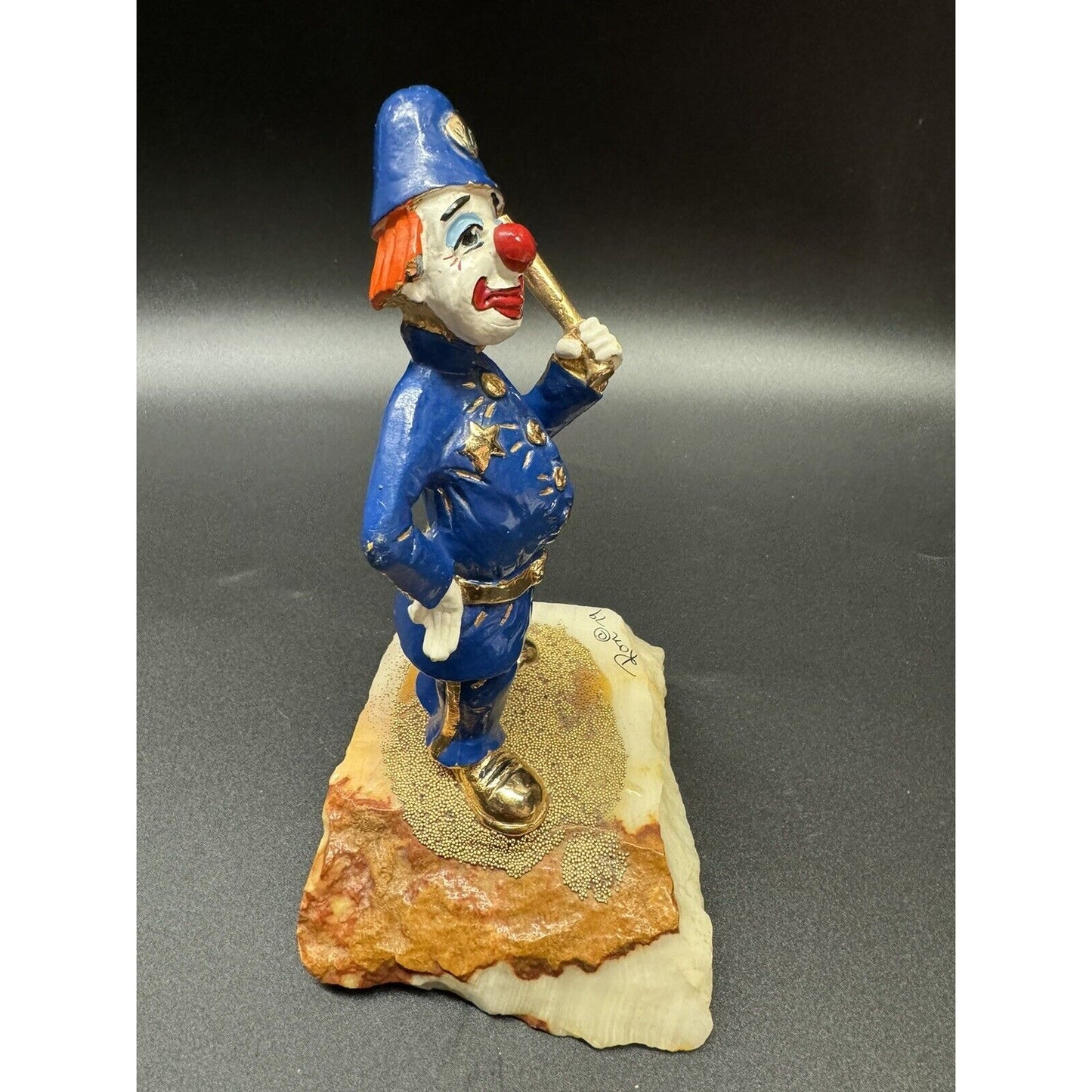 Rare Ron Lee ‘79 Clancy The Cop Signed Limited Edition Clown W/ Marble Stand