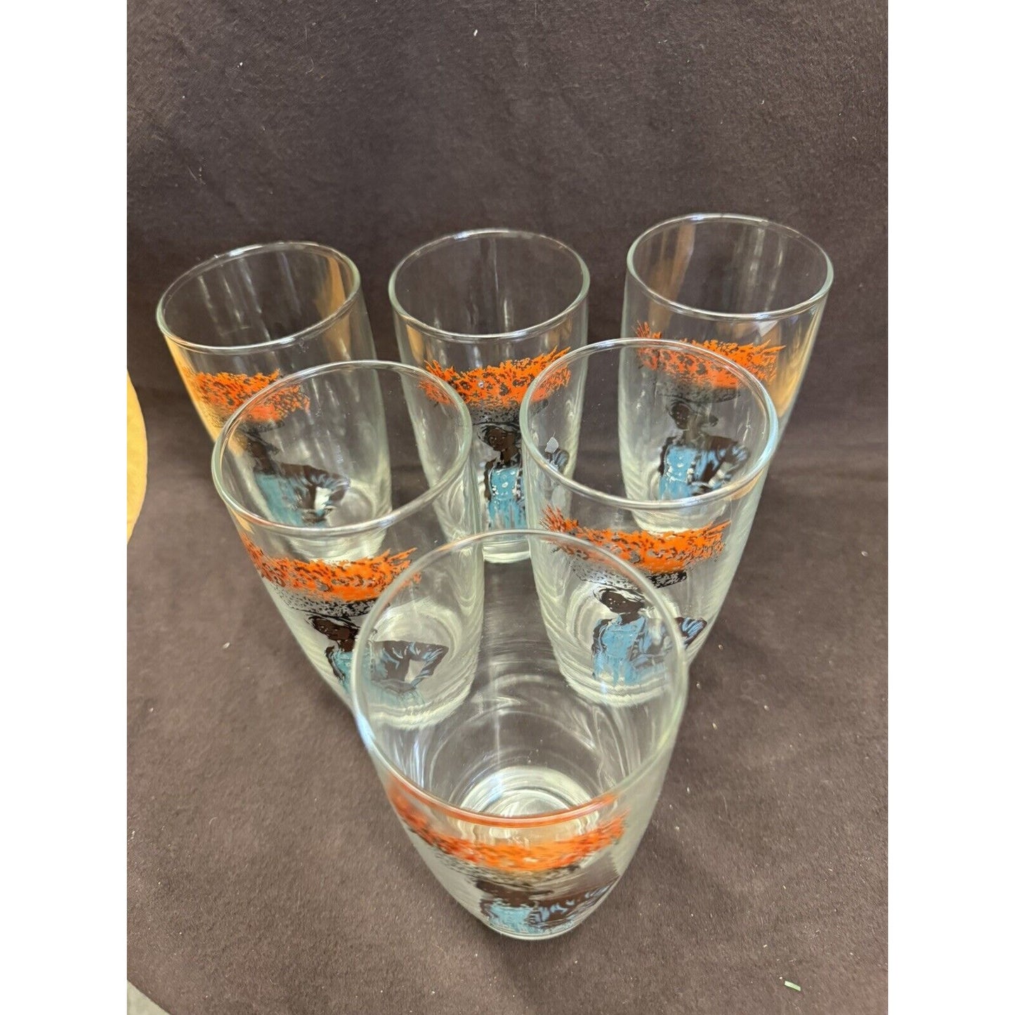 Vintage Set Of 6 Drinking Glasses By Elizabeth O’Neill Verner Of SC