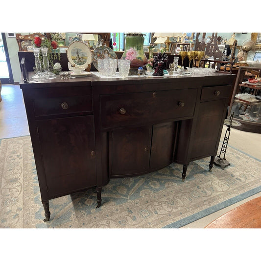 1850s Cherry Sheridan Sideboard Buffet With Butler Desk Unique Piece