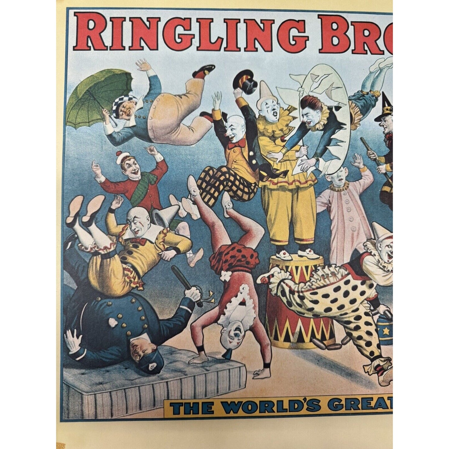 1914 Original Flyer The Ringling Bros Shows The World’s Greatest Circus Litho