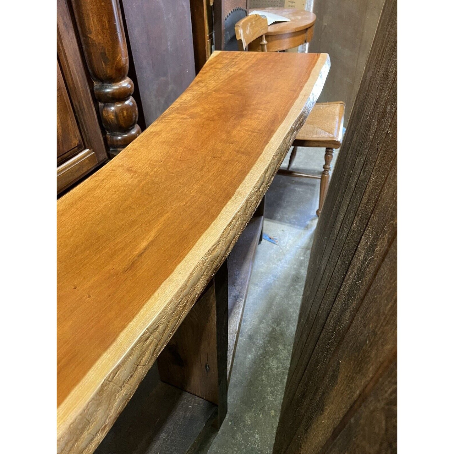 Live Edge Curved Sofa Table