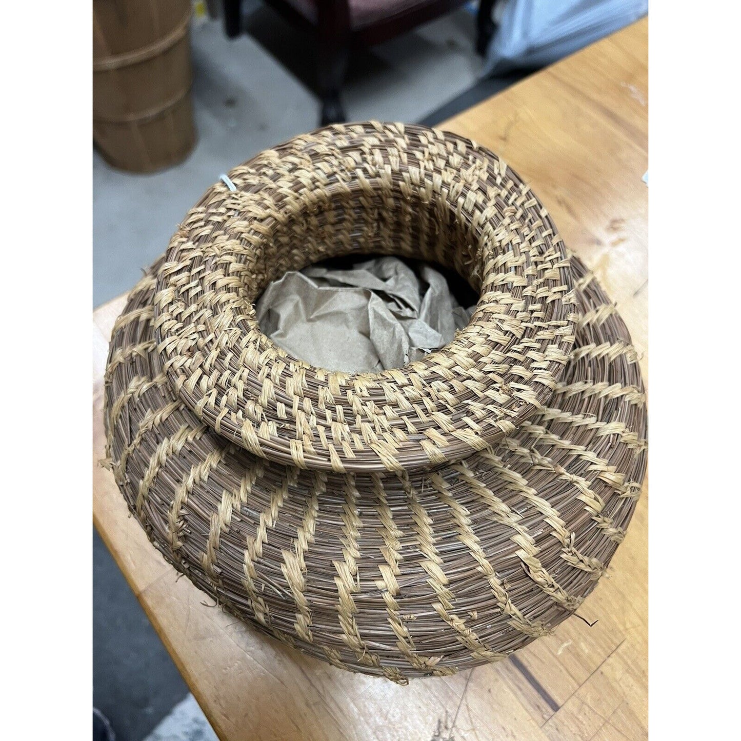 Antique Native American Folk Art Long Pine Needle Basket Lot