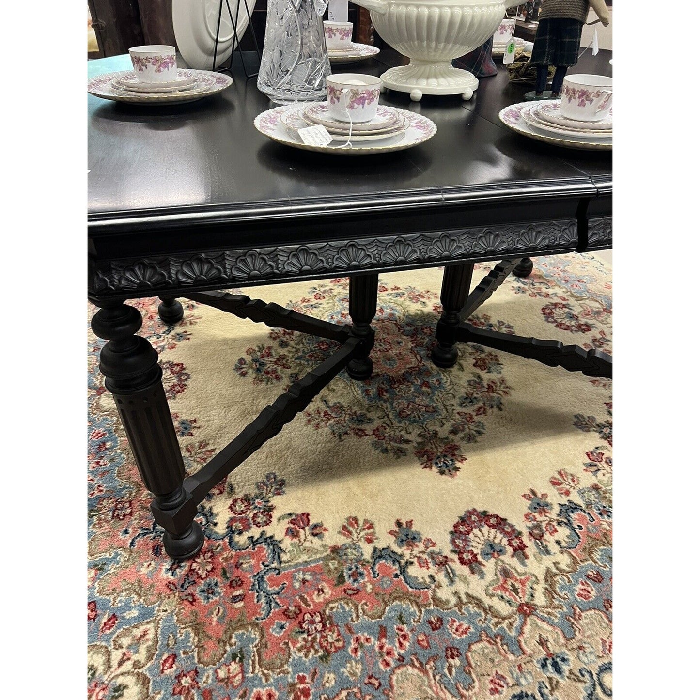 Antique Heavy Carved Dining Table