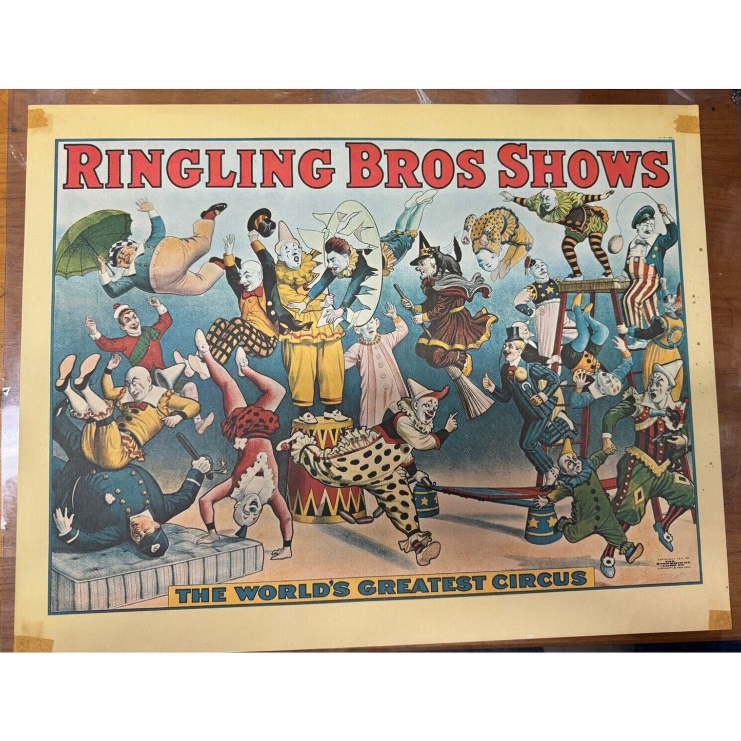 1914 Original Flyer The Ringling Bros Shows The World’s Greatest Circus Litho