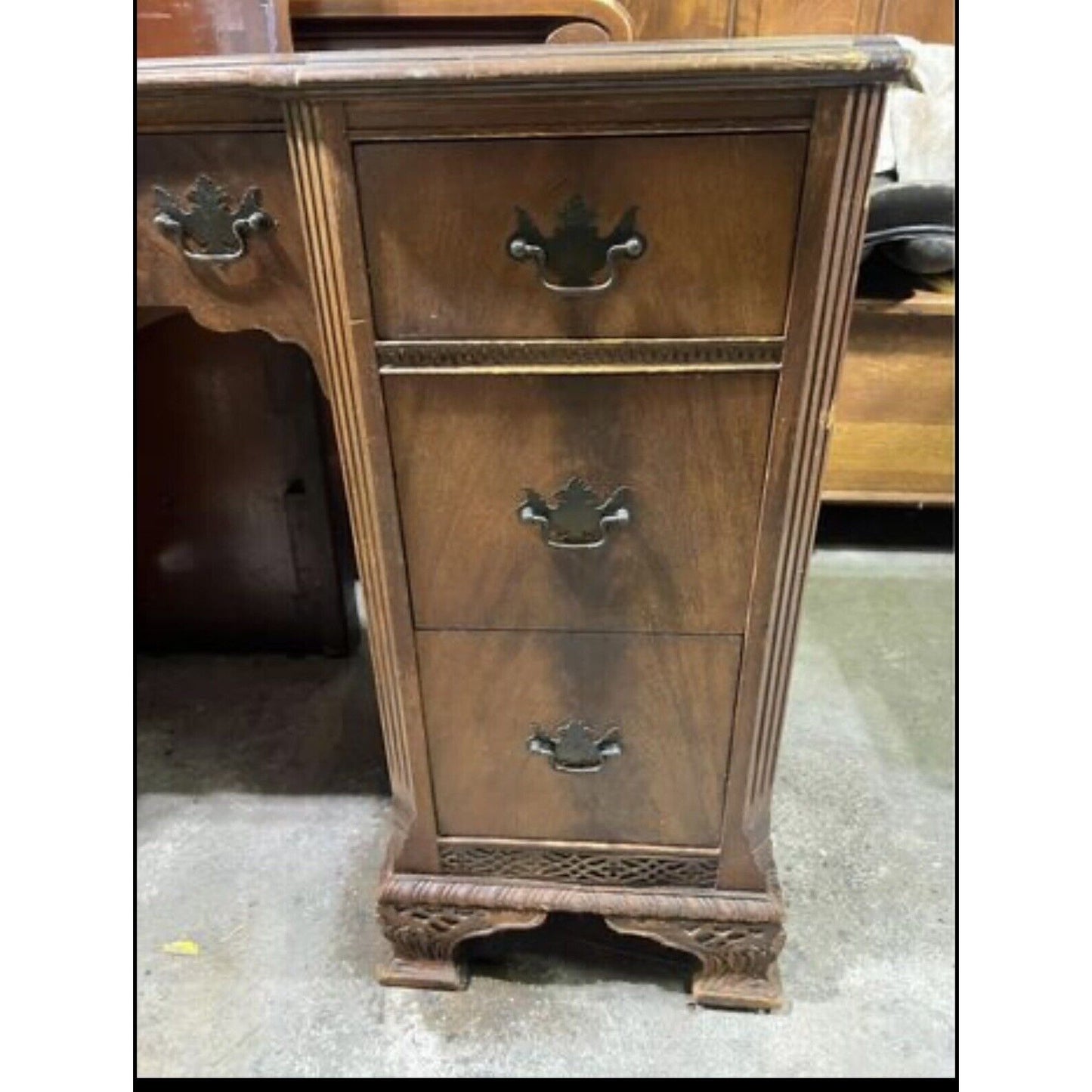 Antique Art nouveau deco Style Kneehole Desk/ Vanity. 1930’s