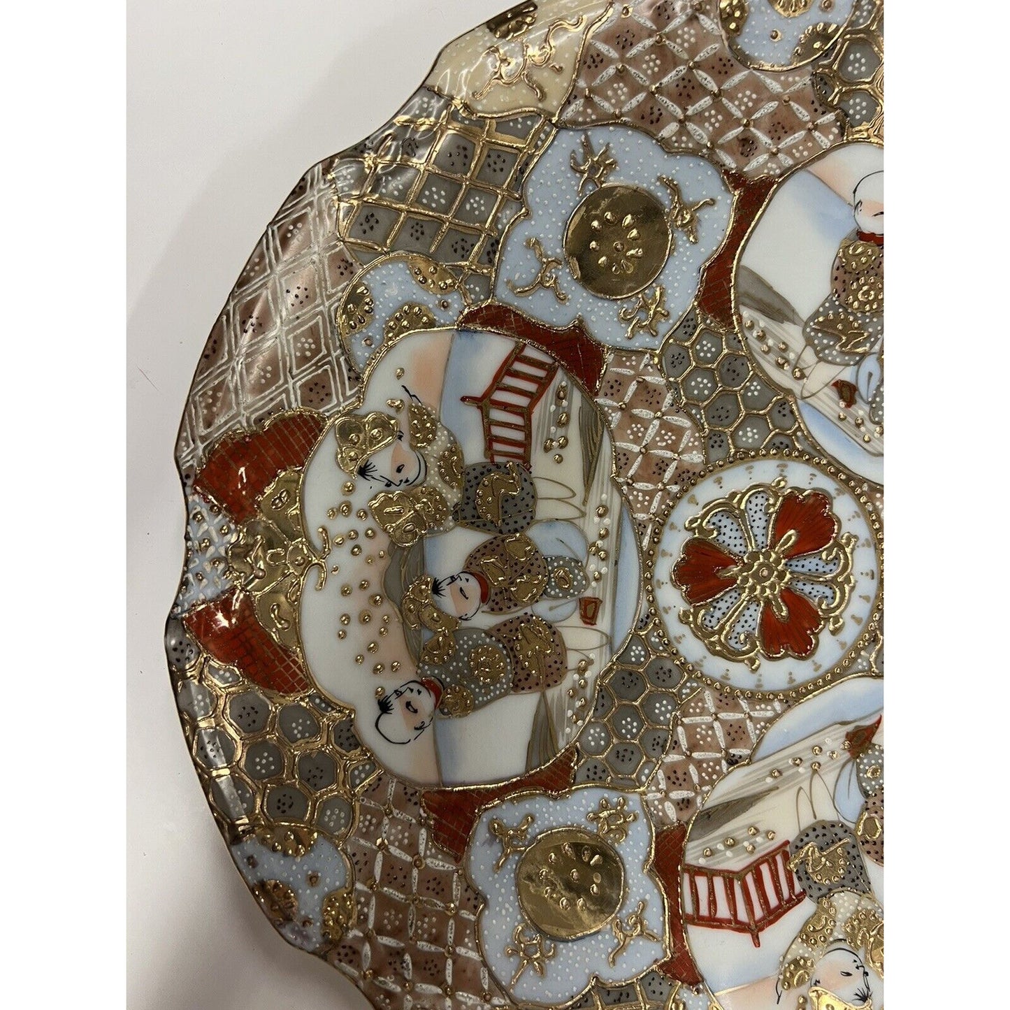 Vintage Japanese Hand Painted Plate With Gilding