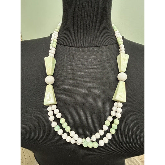 Vintage Beaded Stone Necklace