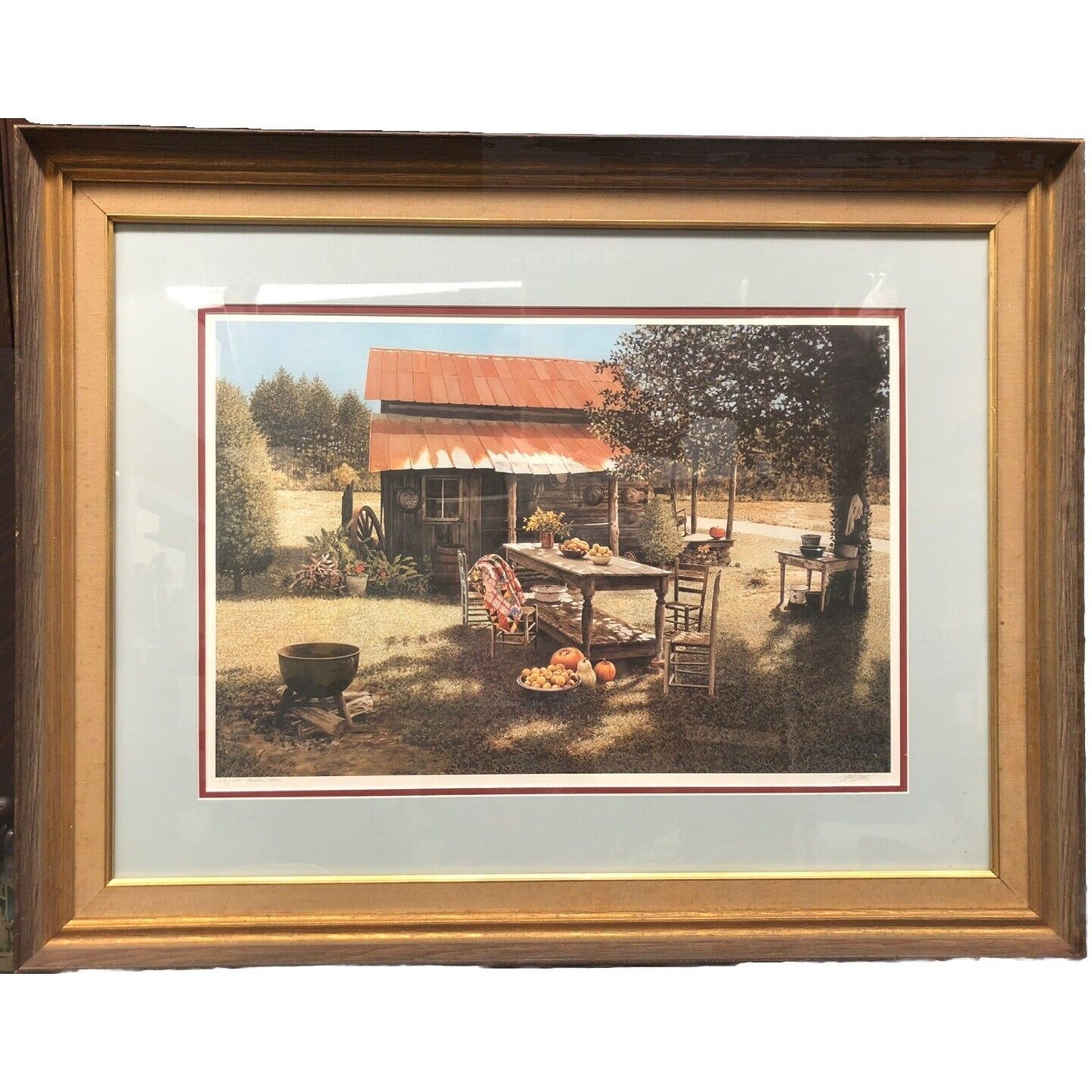 Hazel’s Cabin Limited Edition Print By Mel Steele 613/1000 Framed And Matted