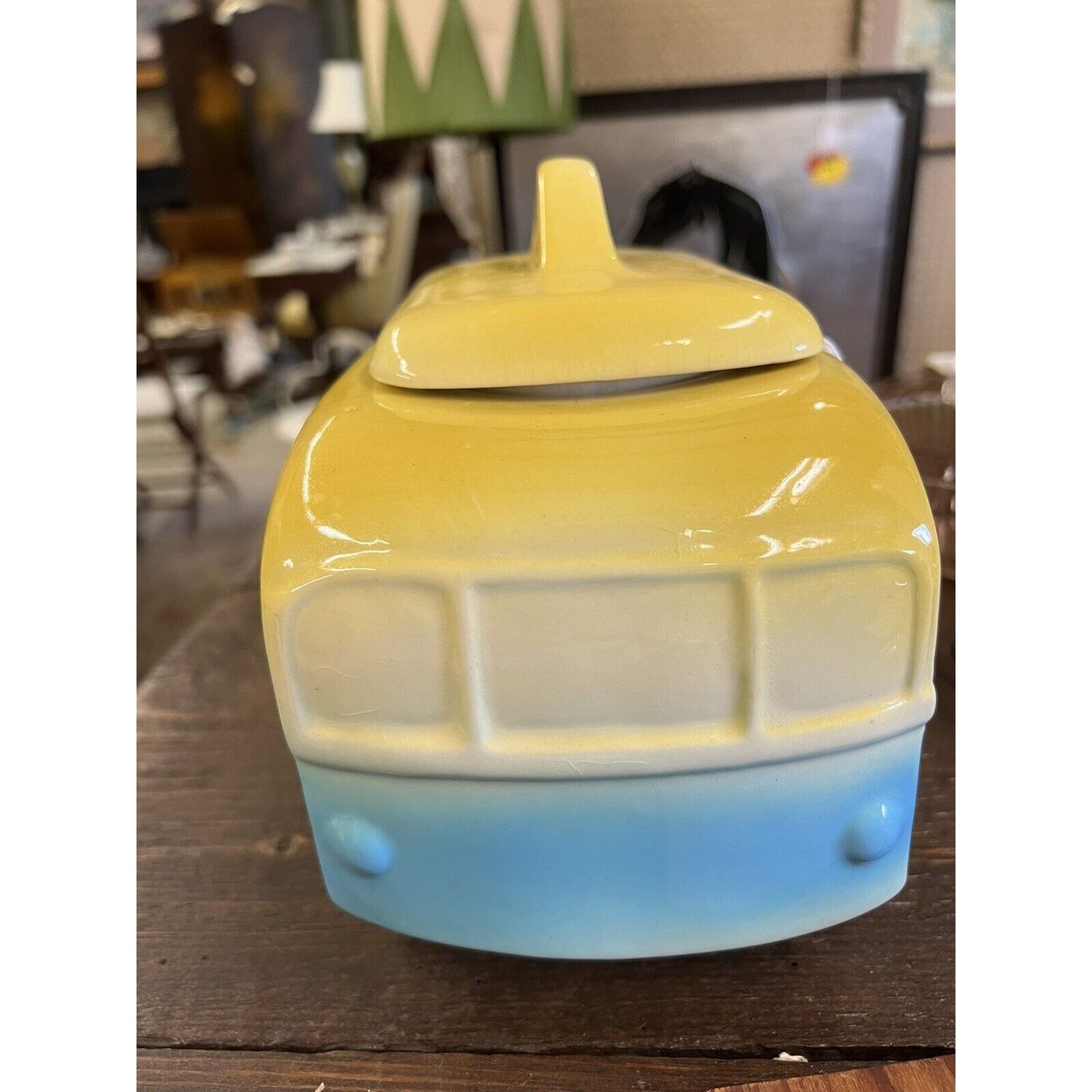 RARE Vintage 1950s Cookieville Bus Co. Cookie Jar Cardinal USA