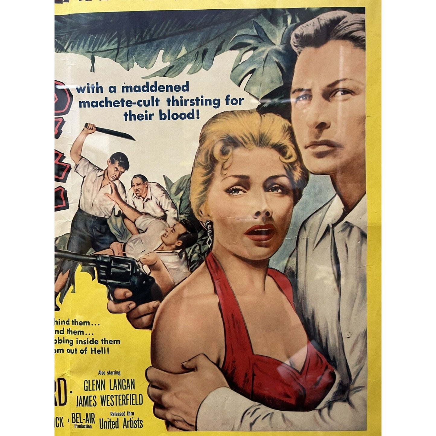 Vintage Movie Poster Jungle Heat 1957 Framed Authentic 1950s Hollywood