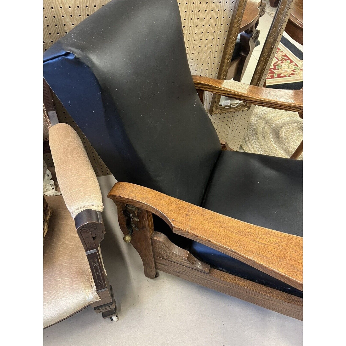 1900s Oak Morris Reclining Chair By C.F. Streit Mfg. Co.