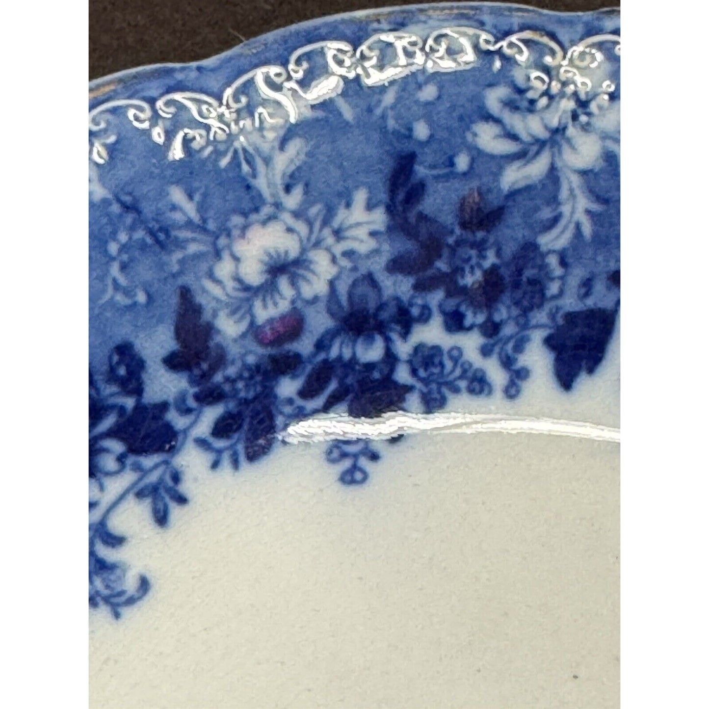 Antique Flow Blue Dundee By Ridgeway 7.5” Bowl