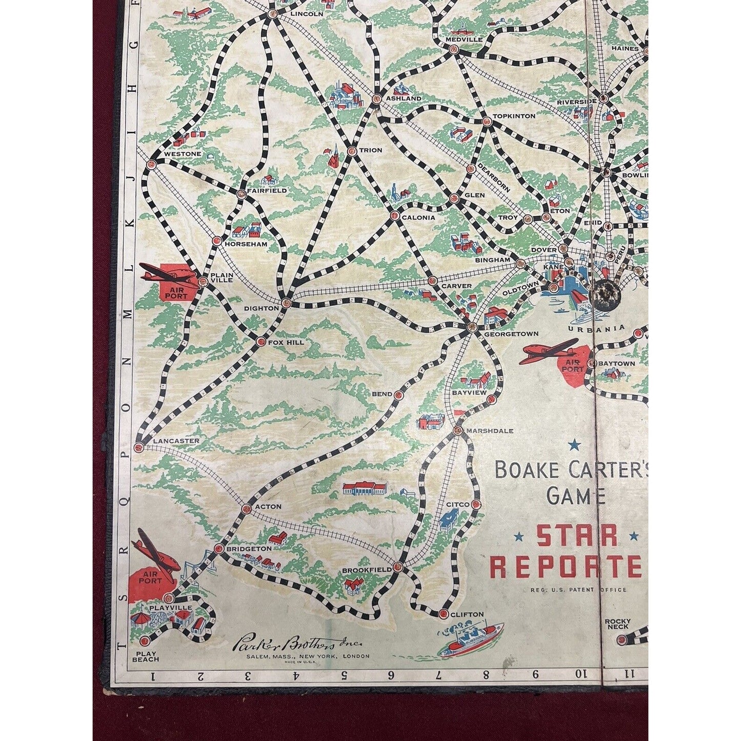 1937 Boake Carter’s Game Star Reporter Game Board