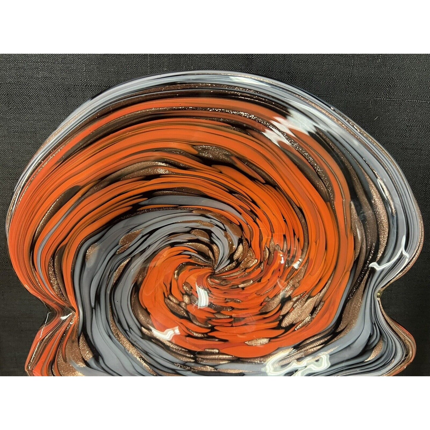 Retro Vintage Handmade Glass Bowl