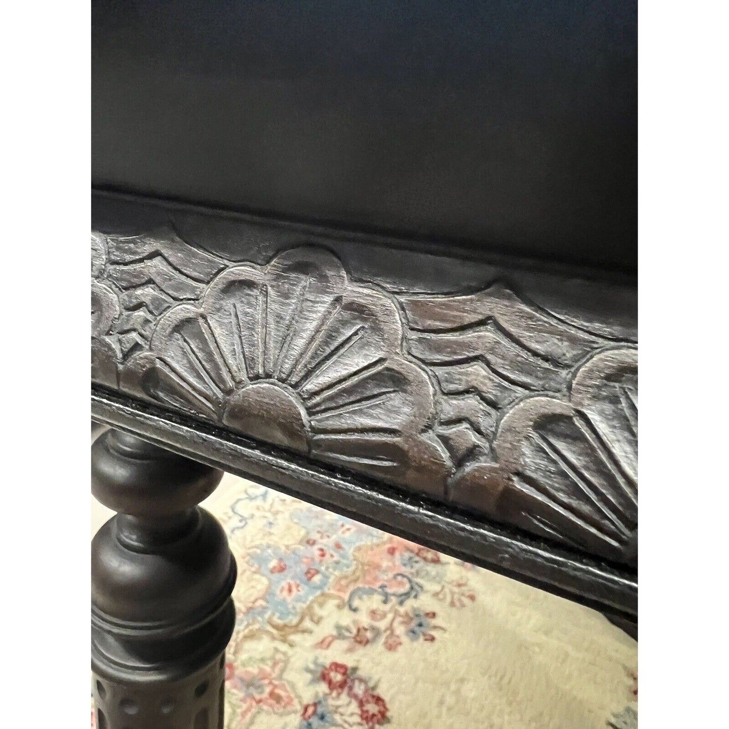 Antique Heavy Carved Dining Table