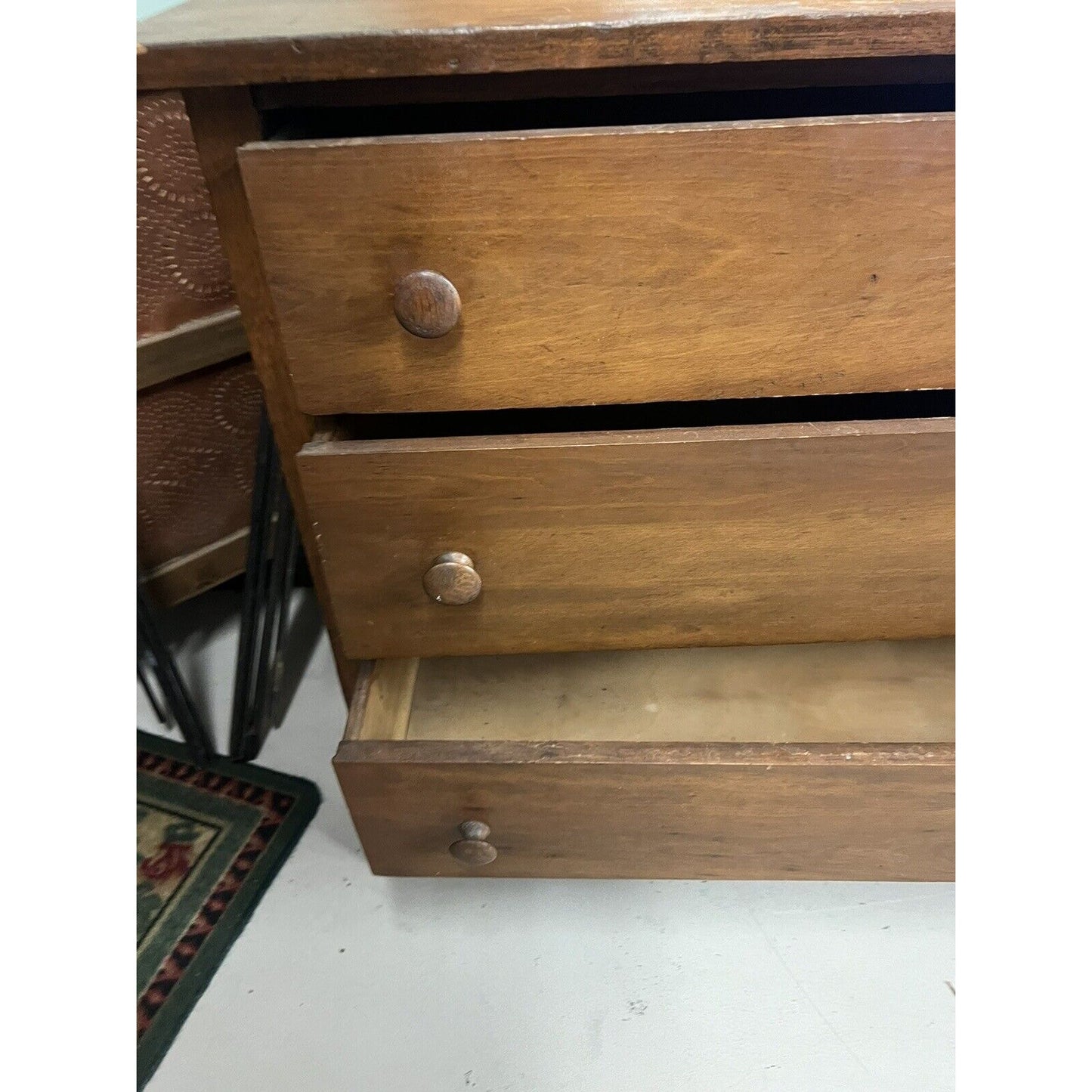 Antique 3 Drawer Dresser With Mirror